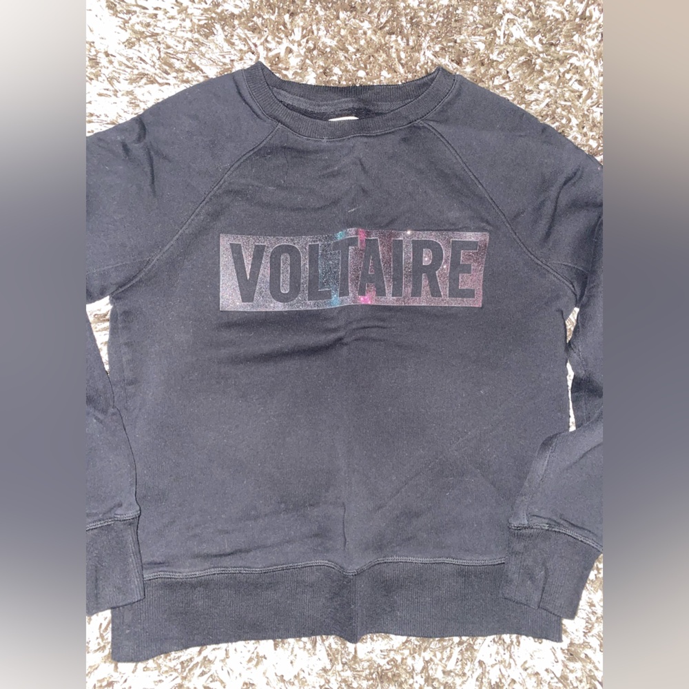Zadig & Voltaire Black sweatshirt with holographic logo